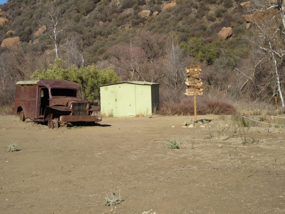 MASH Site - Rusty Truck & Crossroads Sign