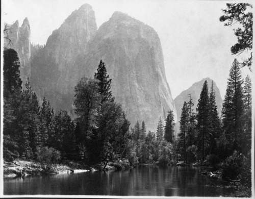 Copied October 1983, by Michael Dixon. Copied from the photo album of Robert Lindsey, who worked on the Yosemite Valley survey as a civil engineer.