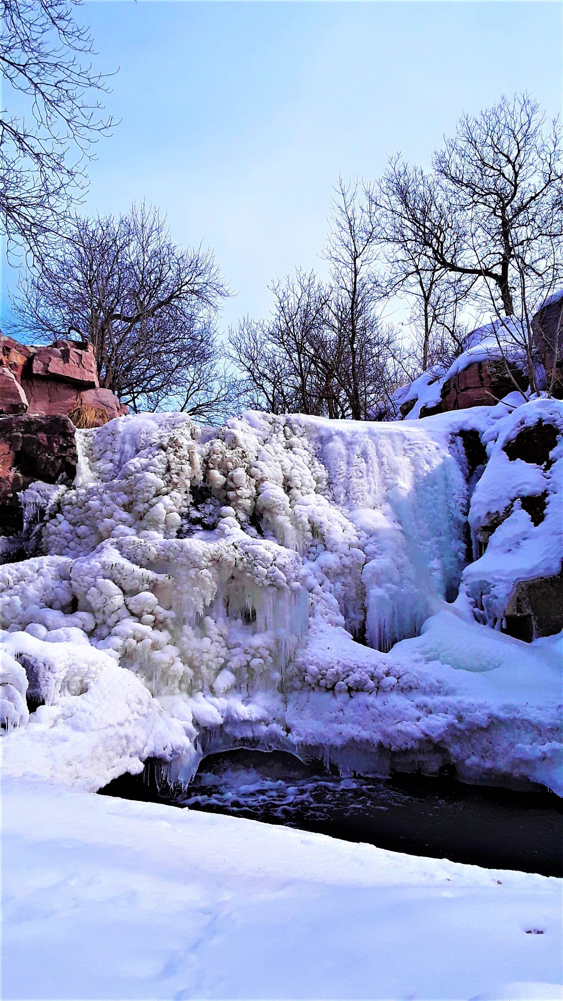 Ice-covered waterfall