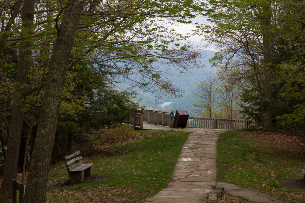 stone walkway leading to overlook