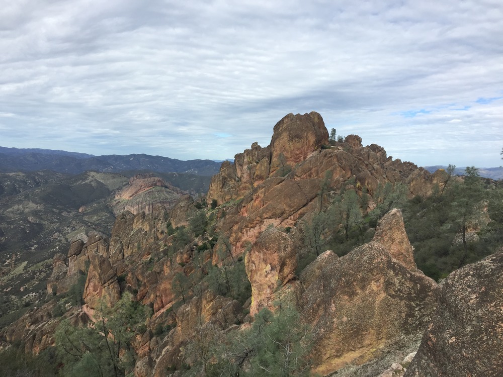 Rock formations and a cloudy sky