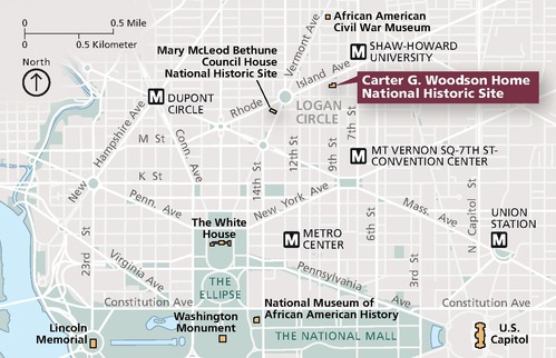 Carter G Woodsen Home National Historic Site Park Map