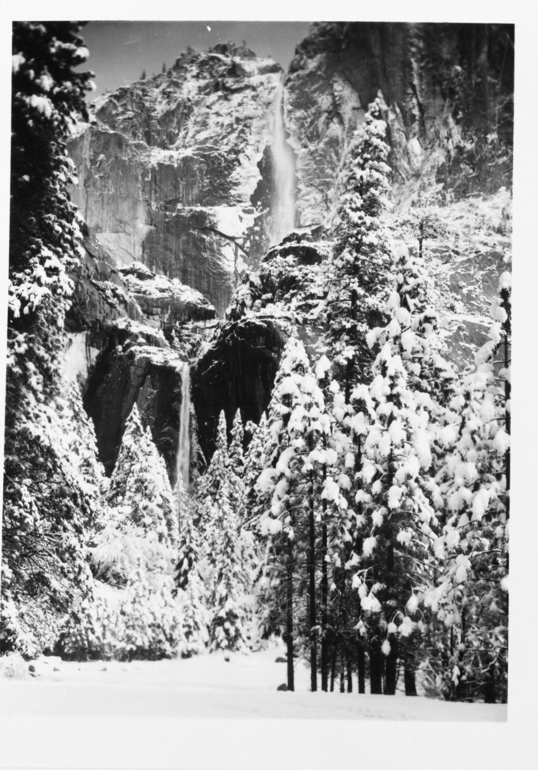 Copy Neg: 8/2004, L. Radanovich. Winter scene of Yosemite Falls.