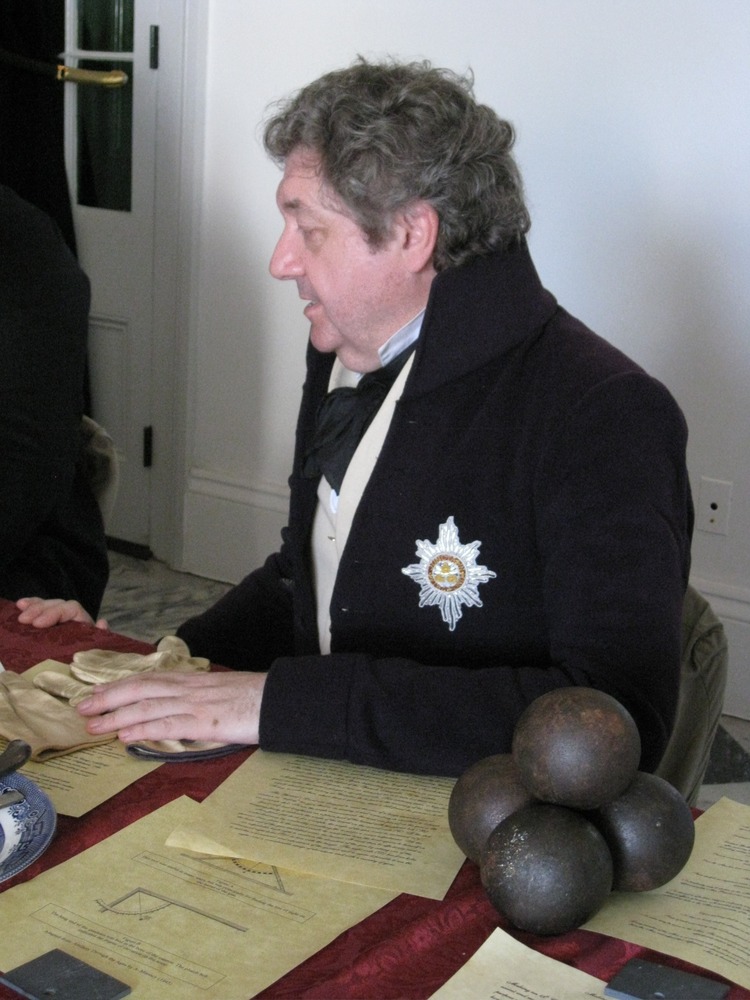 British General Pakenham at his desk in British headquarters, just downriver from New Orleans