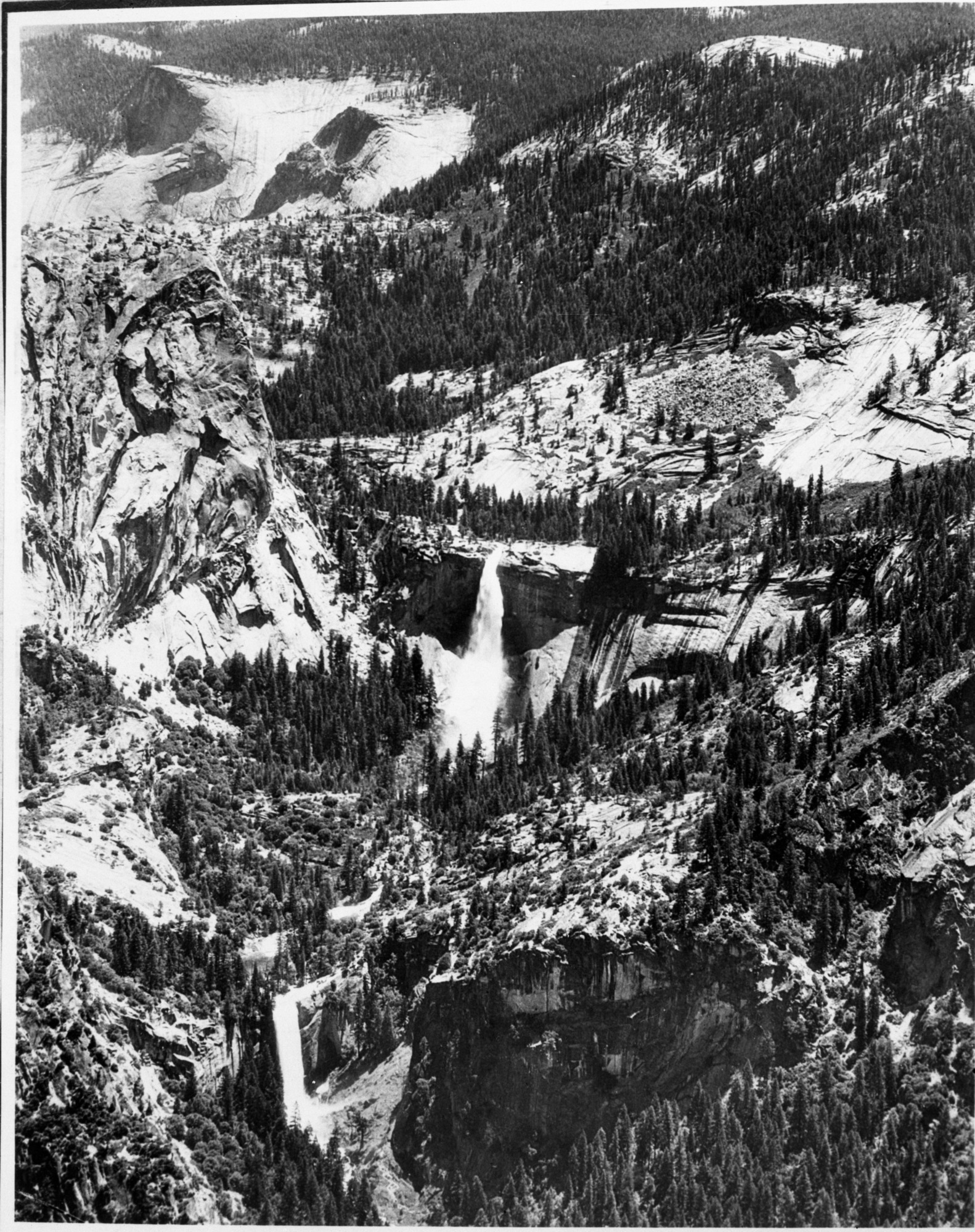 Vernal and Nevada Falls, Yosemite National Park. Requested by Bryant on 1/27/38. Photographed by Cather on 1/28/38.