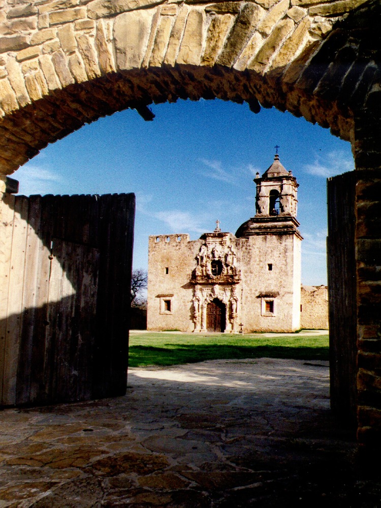 Mission San José Church through West Gate