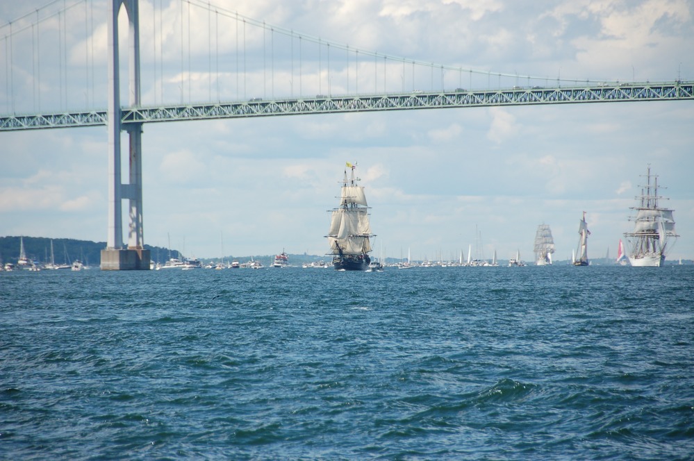 Image result for newport rhode island sailboat pell bridge