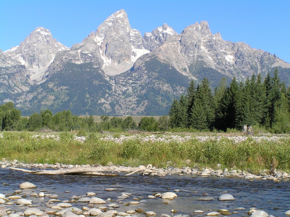 Snake River, Teton Range from Schwabachers Landing