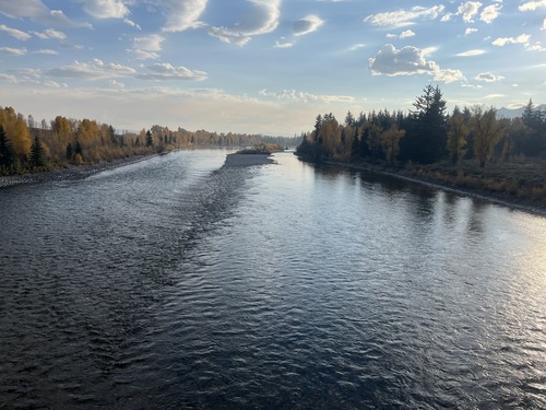 Snake River at Moose, WY looking downstream, October 8, 2024.