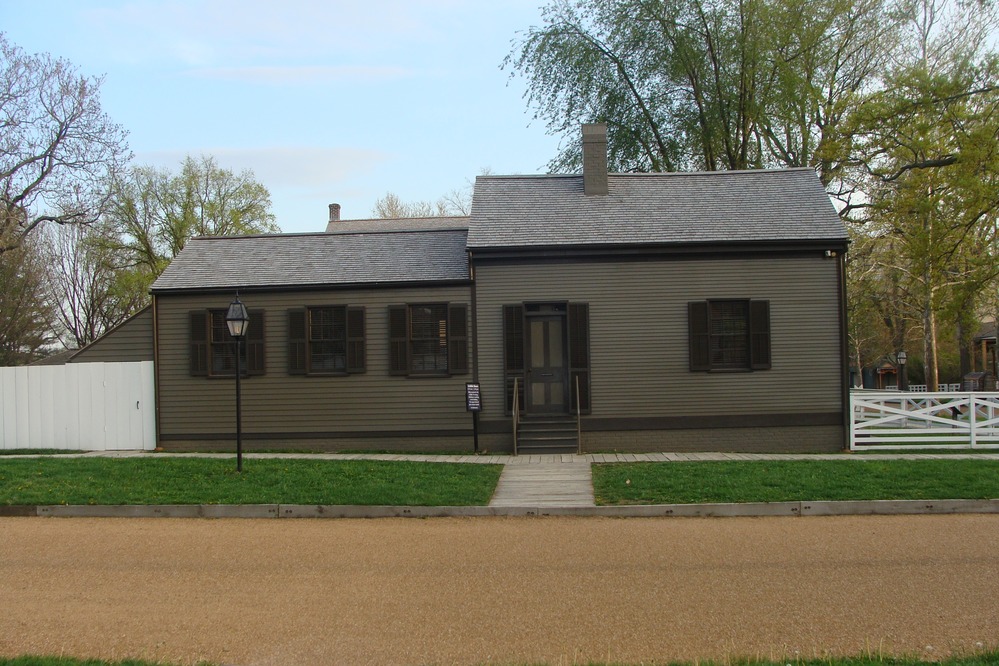 The Arnold house sits across the street rom the Lincoln Home, and has been restored to its 1860 appearance.