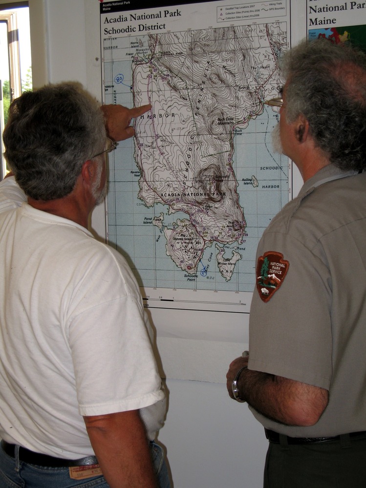 Chief of Resource Management David Manski determines which areas need to be searched.