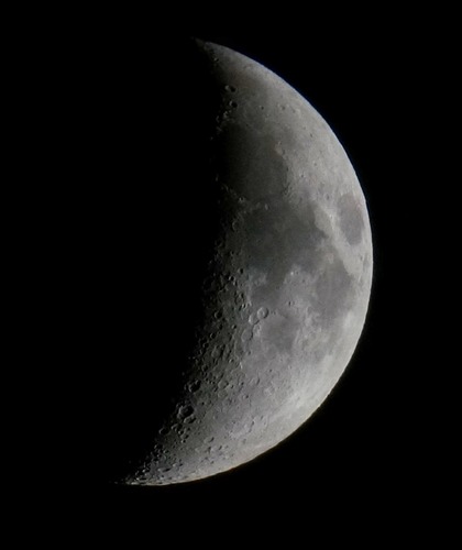 A waning/waxing moon.
