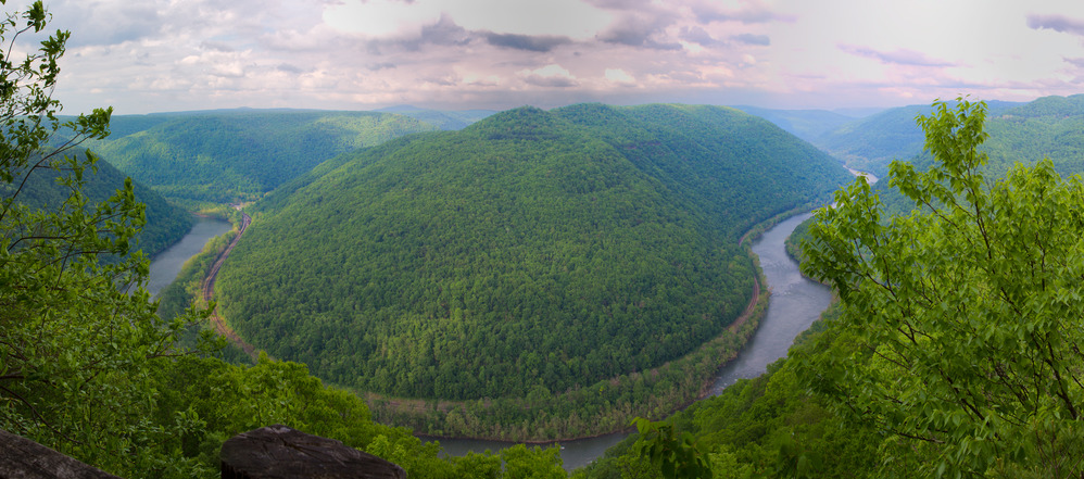 panorama of a bend in the river