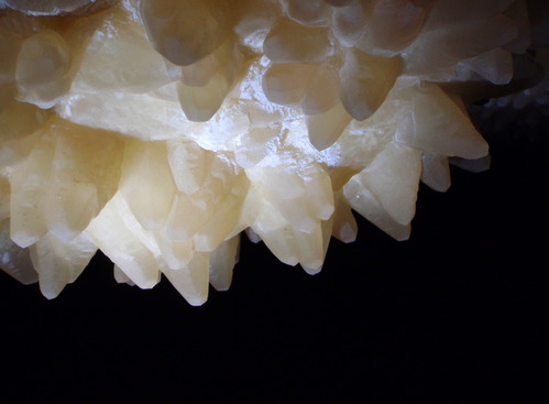 White crystal in black background