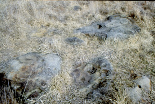 Image of stones worked by Osage Indians.