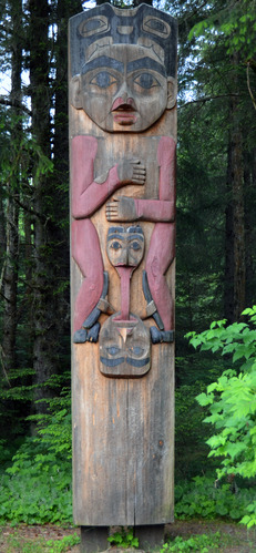 A Northwest Coast House Post, that looks like the first post.
