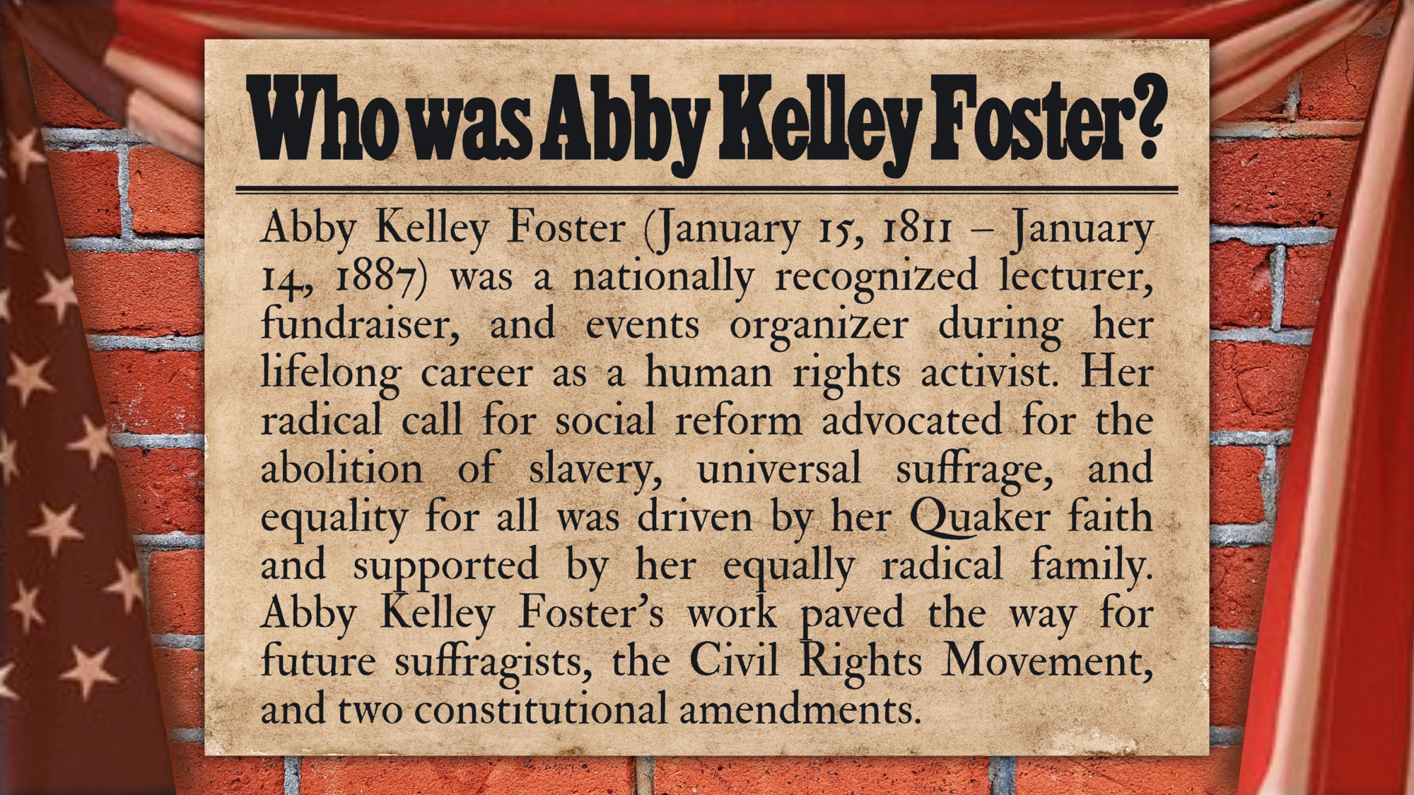 Historic activist Abby Kelley Foster to be featured in one-woman play -  Community Advocate