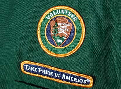 Uniform patch for the National Park Service Volunteer Program. Uniform patch for the National Park Service Volunteer Program.