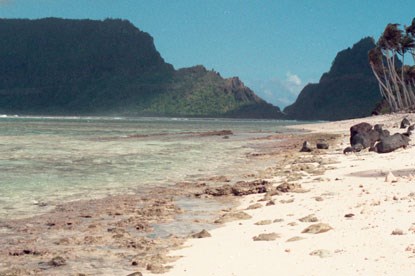 Beach scene at Olosega. Beach scene at Olosega.