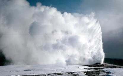 Old Faithful in winter Old Faithful in winter