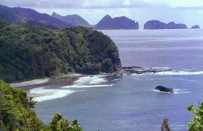 Tutuila coastline and the Pola Islands.