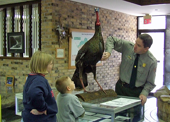 Ranger talking about a turkey