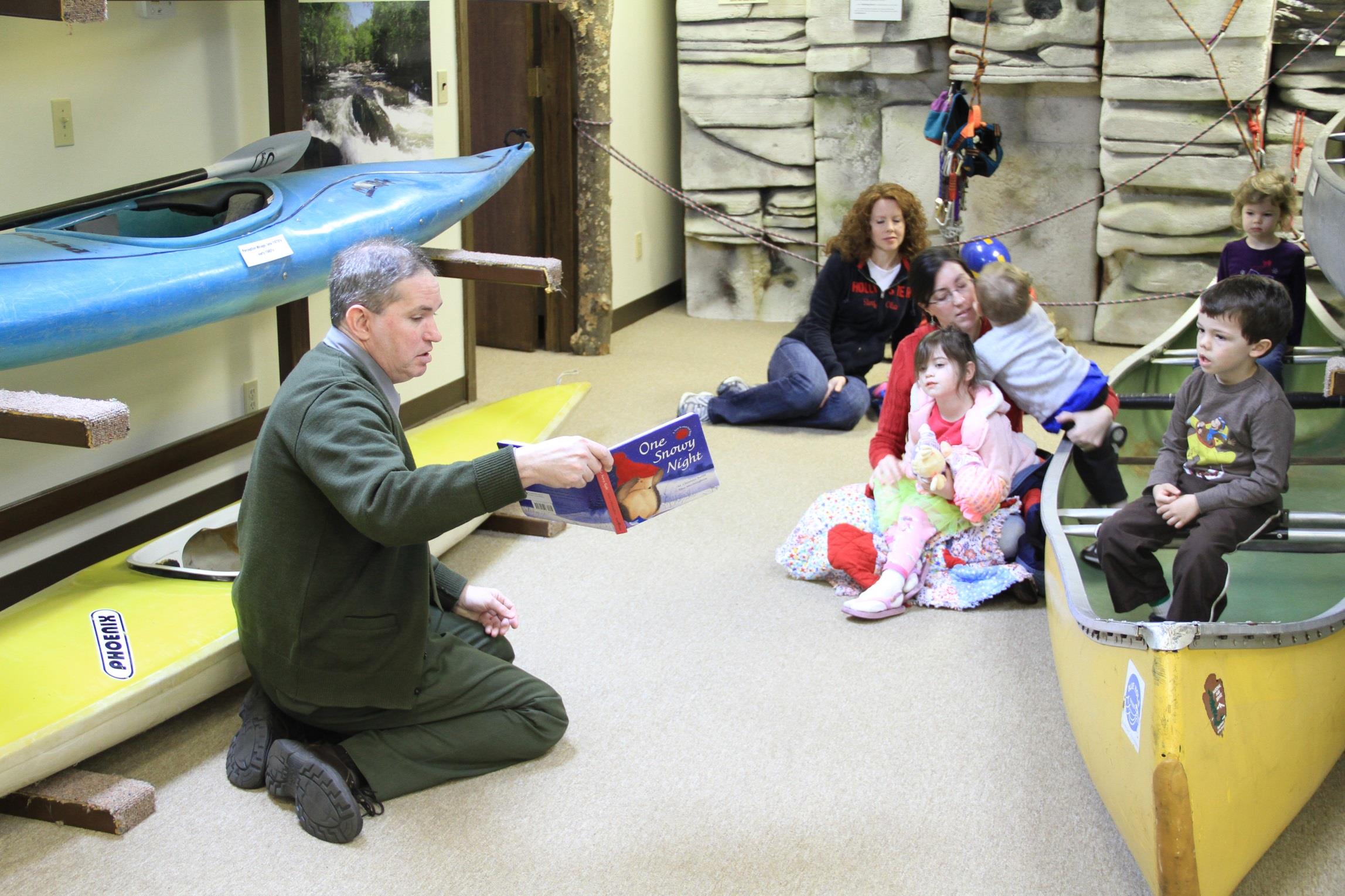 Ranger Joe telling story to kids