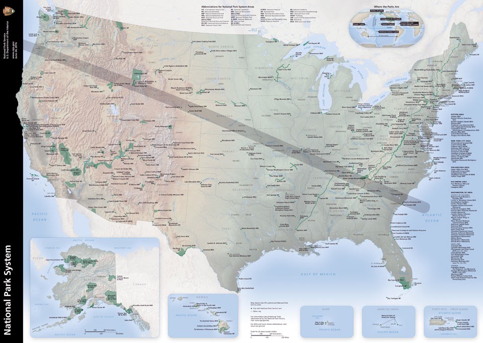 NPS Eclipse Path Map