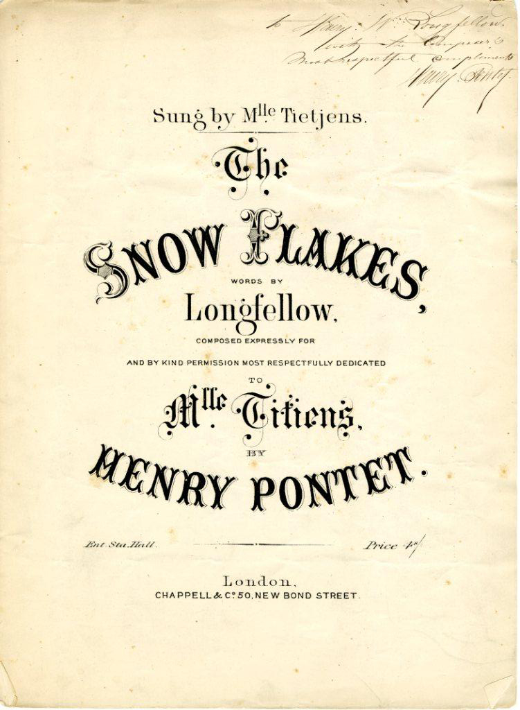 Sheet music of an 1870 musical arrangement of Henry W. Longfellow's poem Sheet music of an 1870 musical arrangement of Henry W. Longfellow's poem