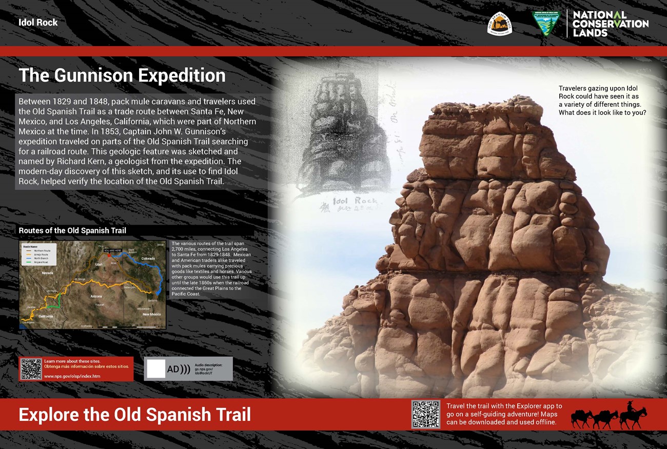 Wayside interpretive exhibit, full audio description is available.
