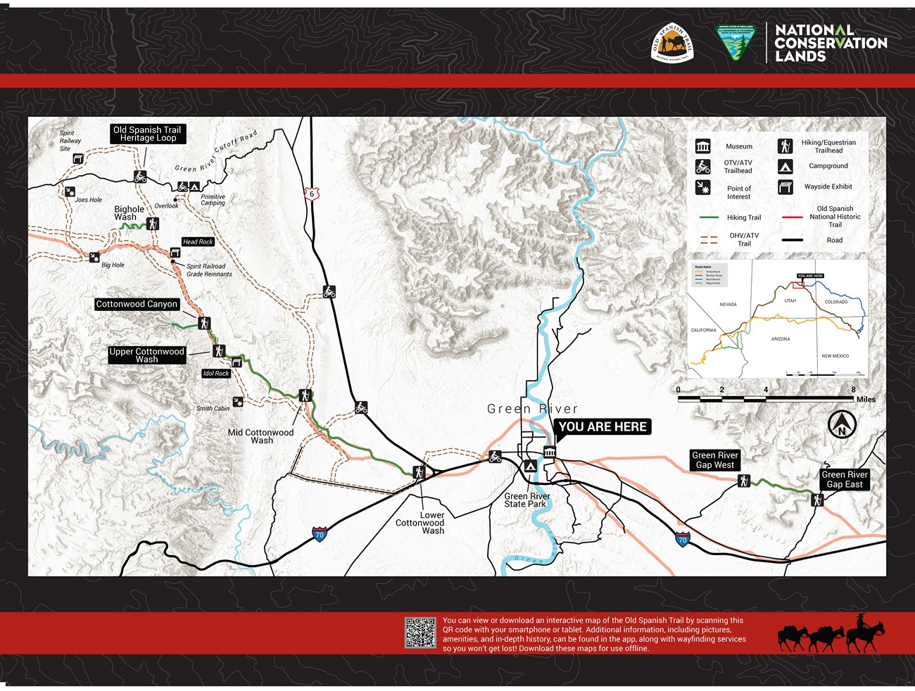 Wayside interpretive exhibit, full audio description is available.