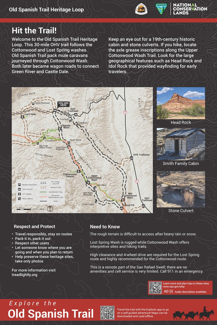Wayside interpretive exhibit, full audio description is available.