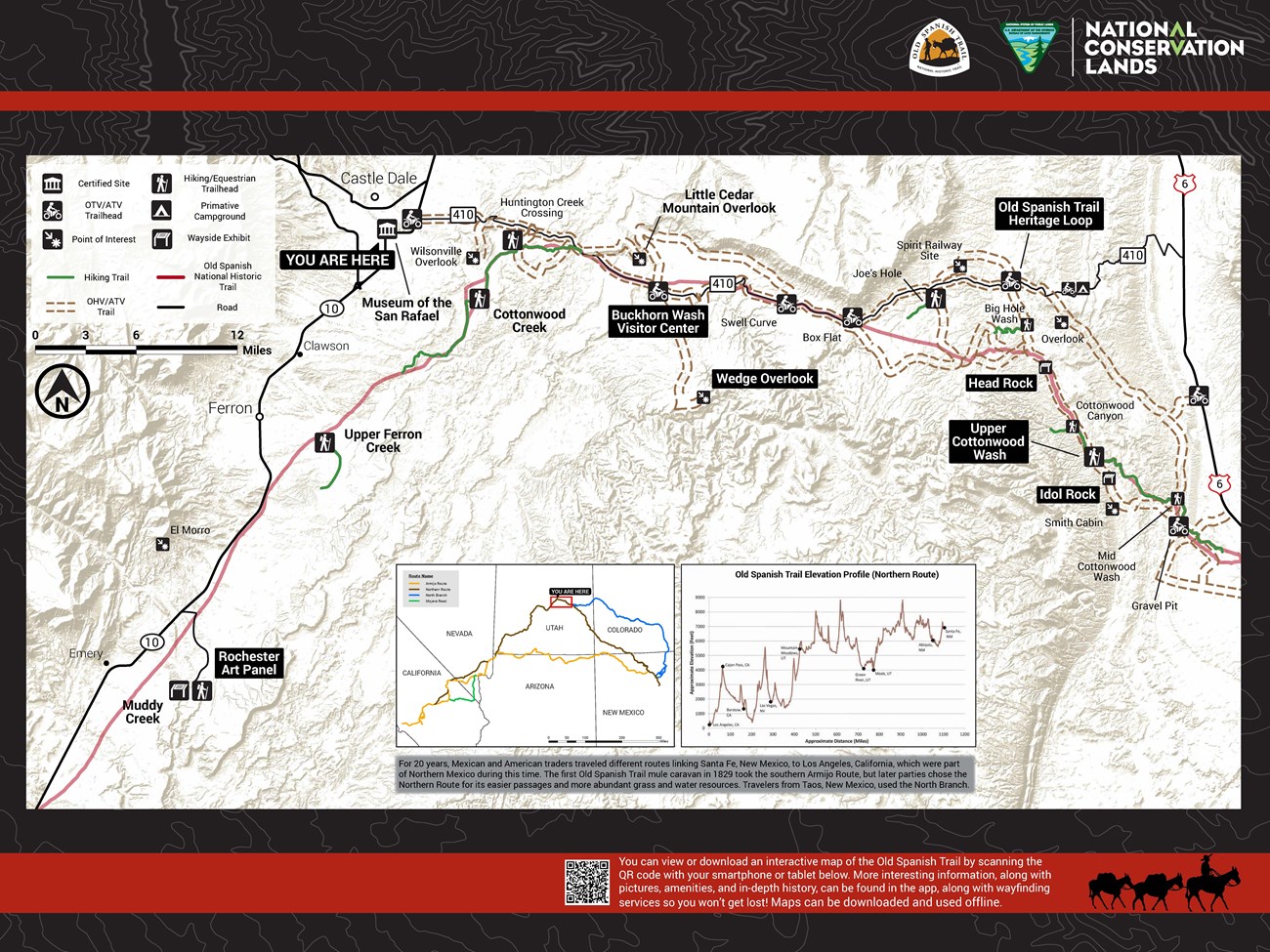 Wayside interpretive exhibit, full audio description is available.