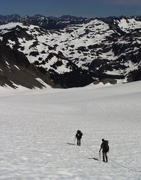 Climbers on Mt. Olympus