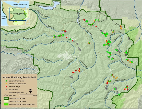 Map shows the location of survey units and survey results for units that were completely surveyed in 2011.  Units with incomplete surveys are included in the not surveyed group