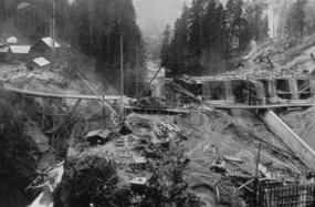 Elwha Dam construction Elwha Dam construction