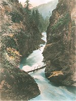 Historic photo of Glines Canyon, Elwha River