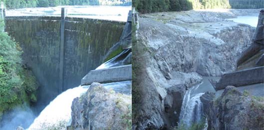 Glines Canyon Dam September 2011 and August 2012