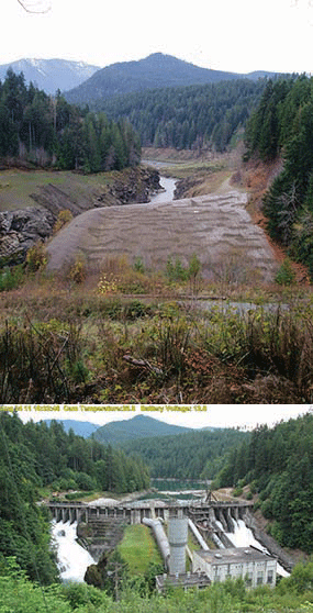 Former Elwha Dam site