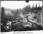 Construction of the Elwha Dam.