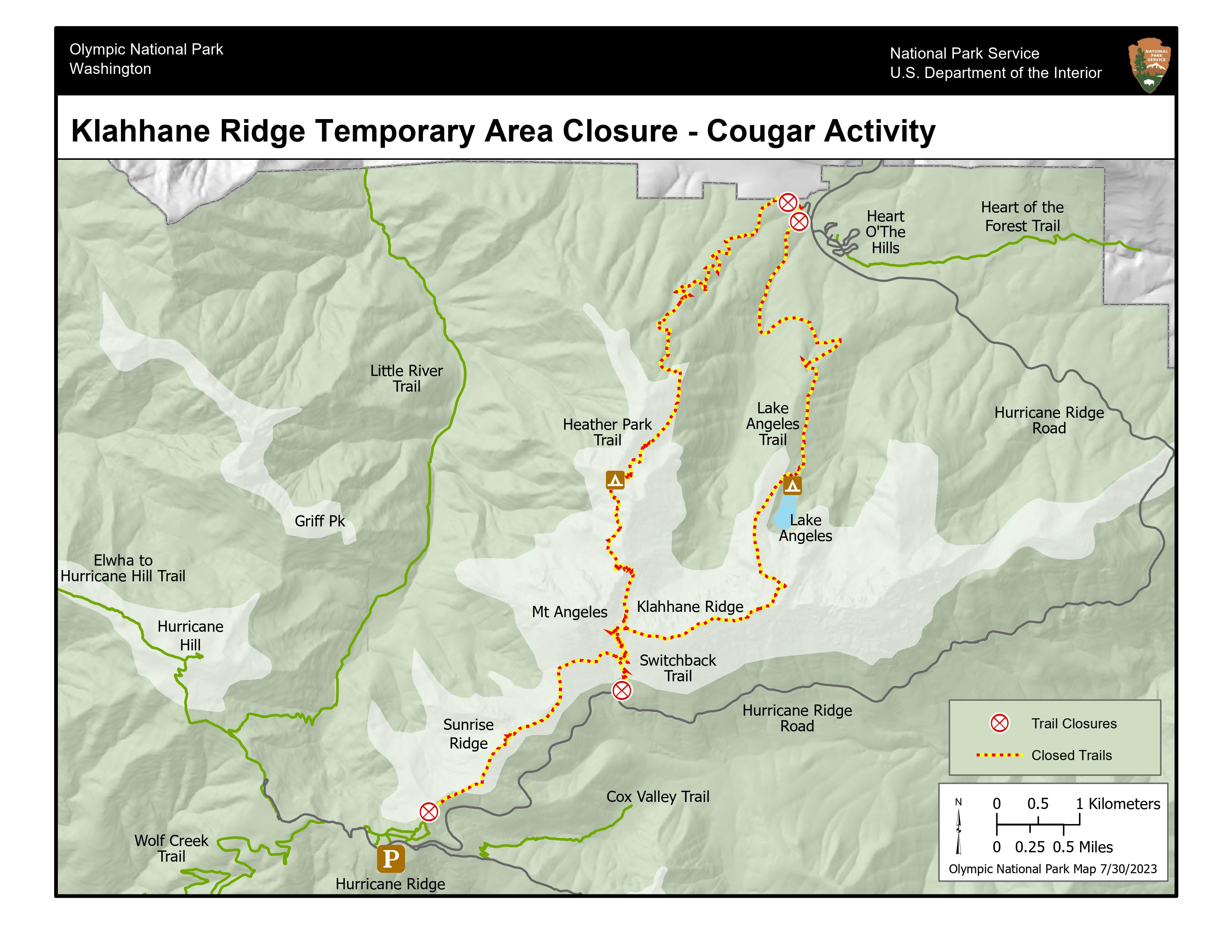 Lake Angeles Area Closure Area closure of Lake Angeles area
