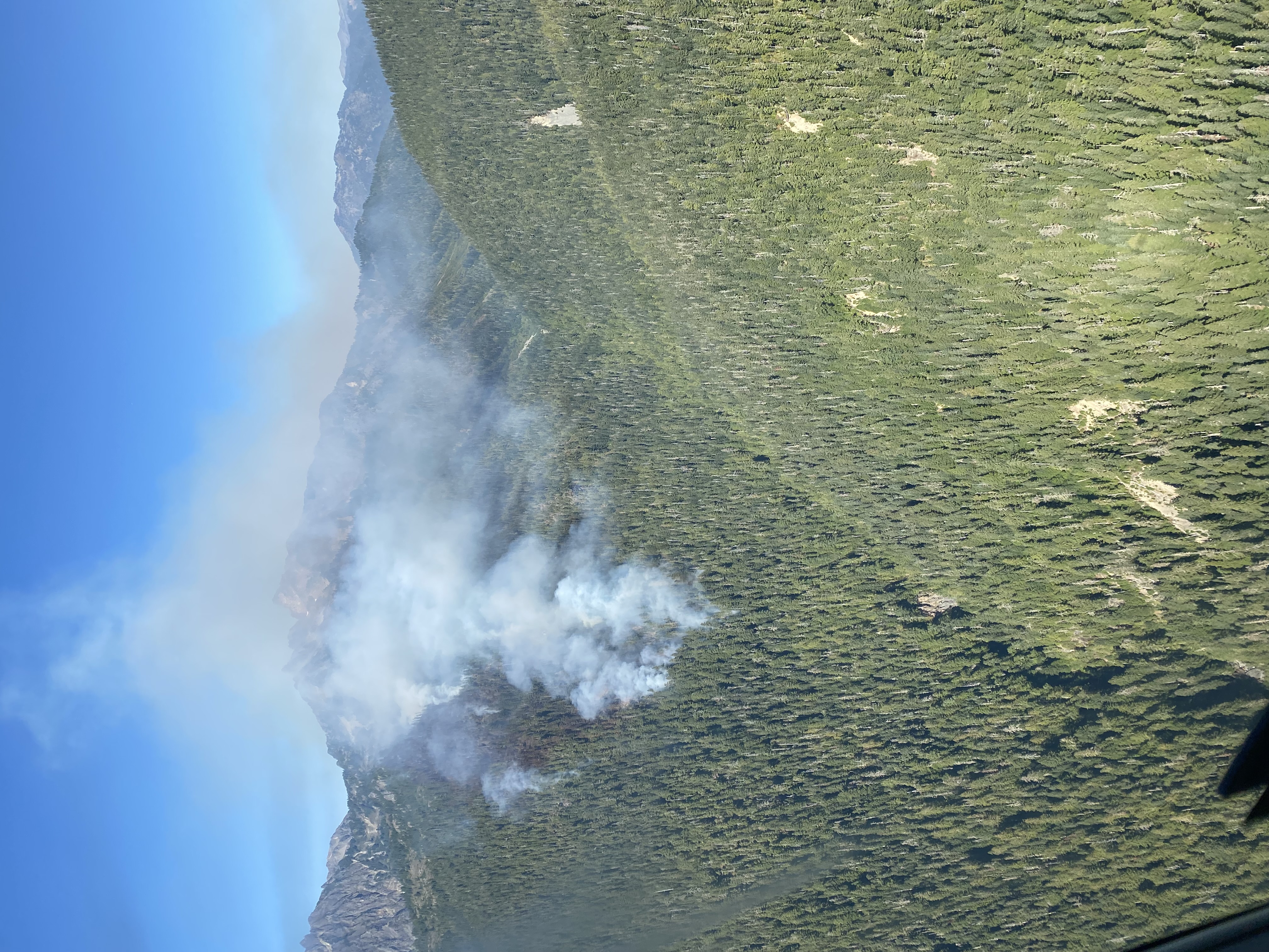 Low Divide Fire Smoke plumes from the Low Divide Fire