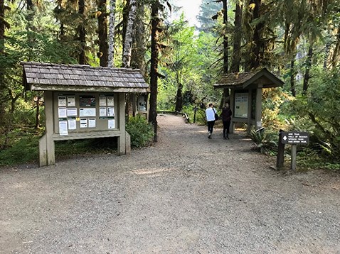 Information kiosks at trail head