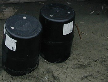 Bear Canisters to keep bears and raccons out of food.