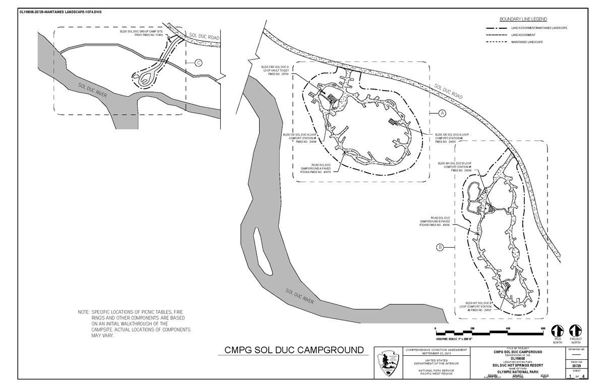 A map of the Sol Duc Campground