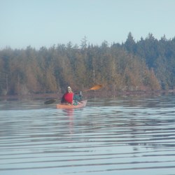 Kayaker on Lake Ozette