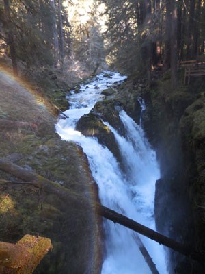 Rainbow over Sol Duc Falls.