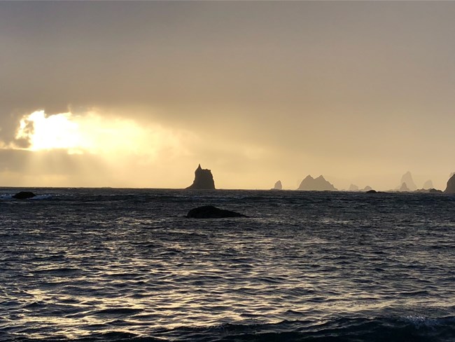 Sunset over the ocean