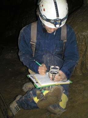 volunteer using brunton