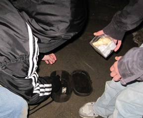 While in the cave, students discover treasure boxes during the geology program.